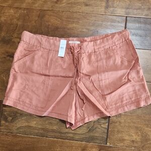 NWT LOFT LINEN Women's Coral Shorts SZ XL